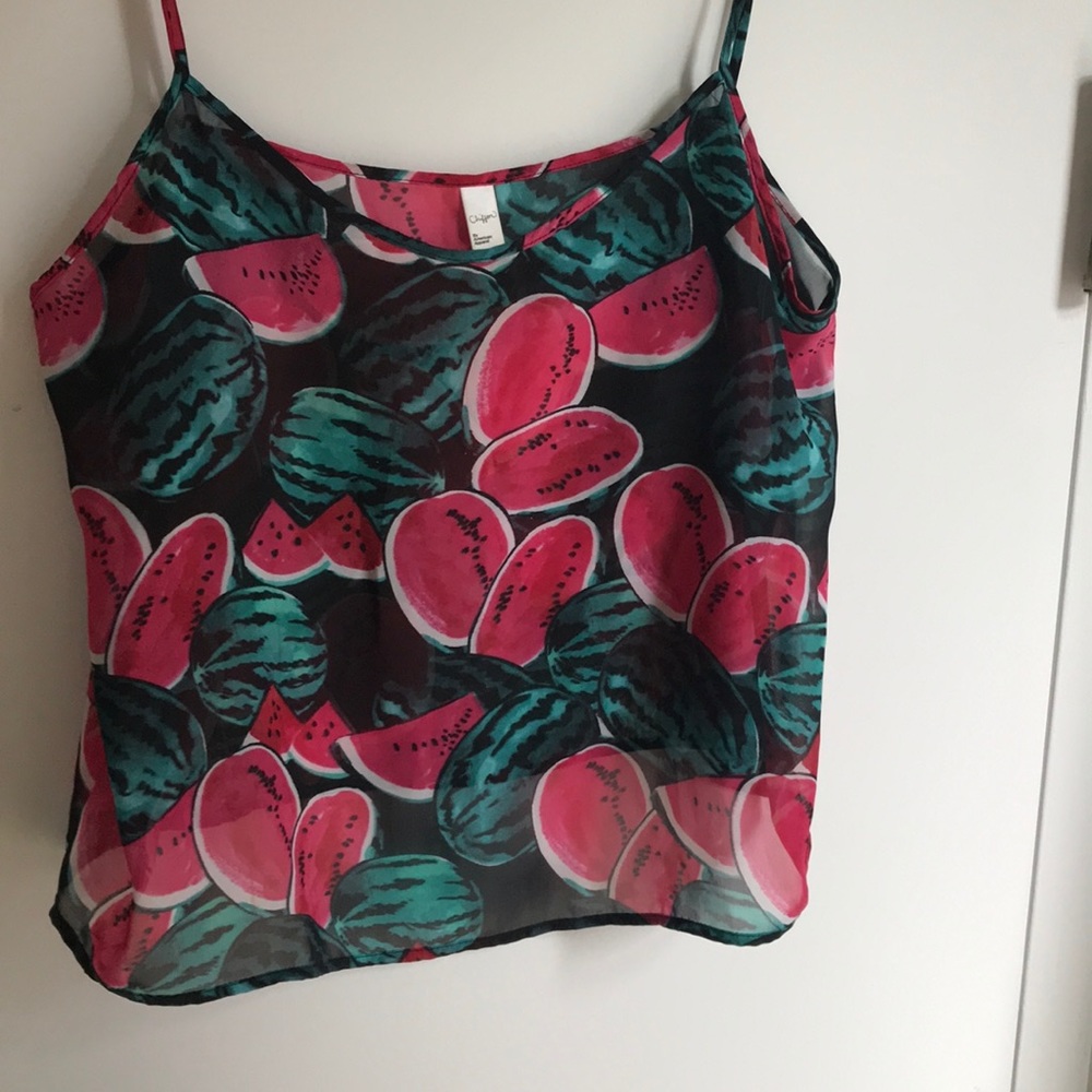 American Apparel Chiffon Watermelon Tank Top